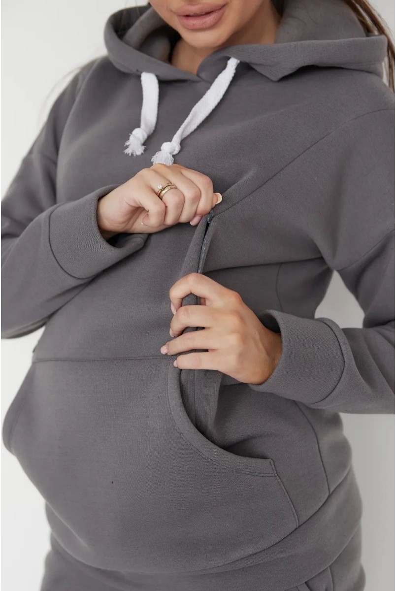 Спортивный костюм для беременных и кормления To be 4218115 серый