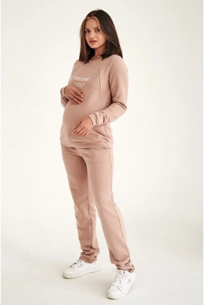 Спортивный костюм для беременных и кормления To be 4205114-78-1 пудра