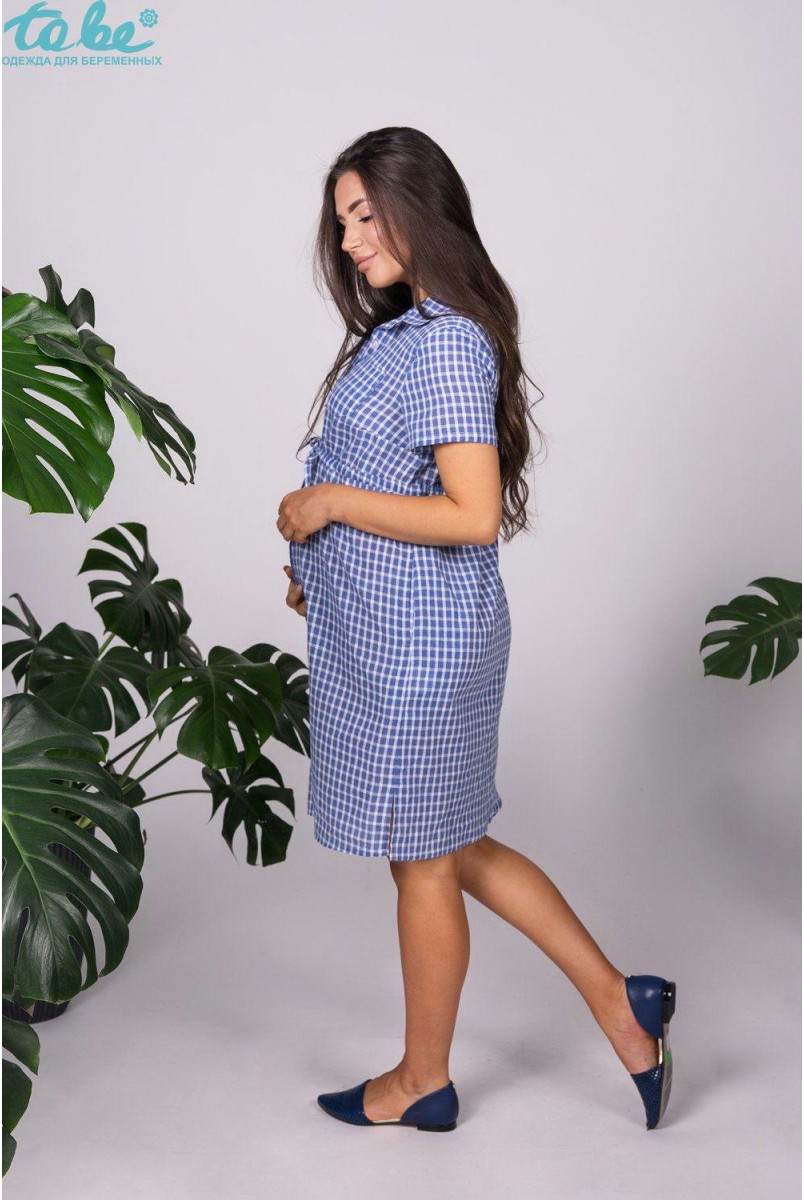 Платье арт. 1233614 синий для беременных