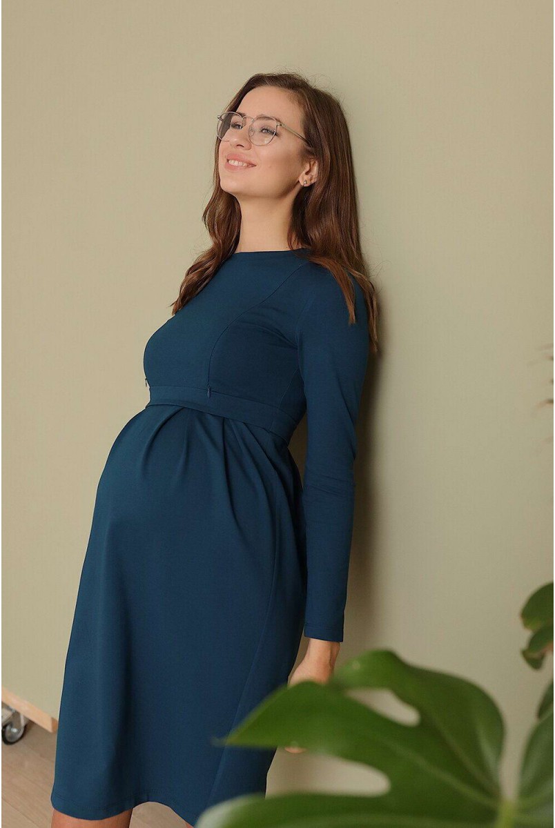 Платье арт. 4209001 полуночно-синий для беременных и кормления