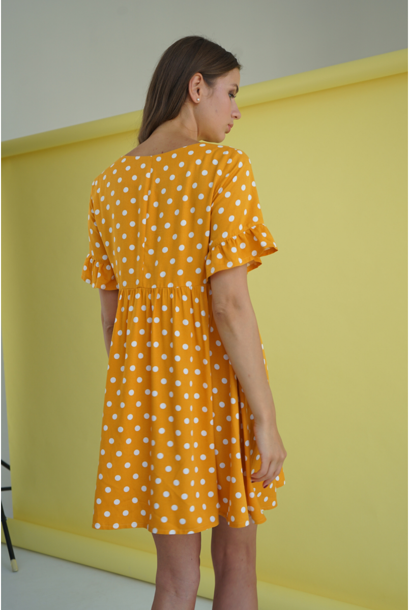 Платье 4249726 шафран для беременных и кормления