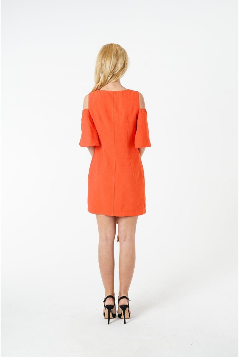 Платье 1384169 коралловый для беременных и кормления