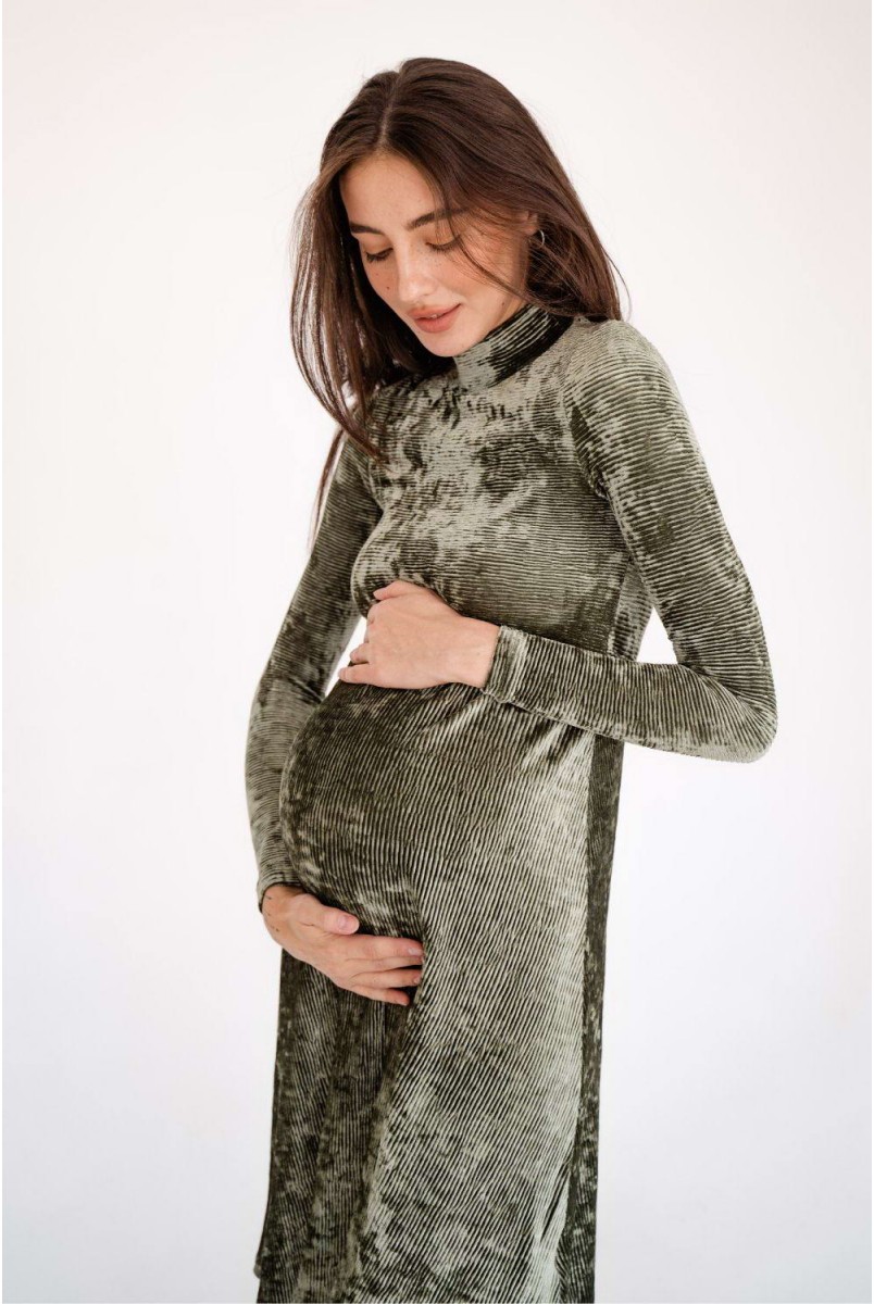 Сукня 4226126 темно-зелений для вагітних