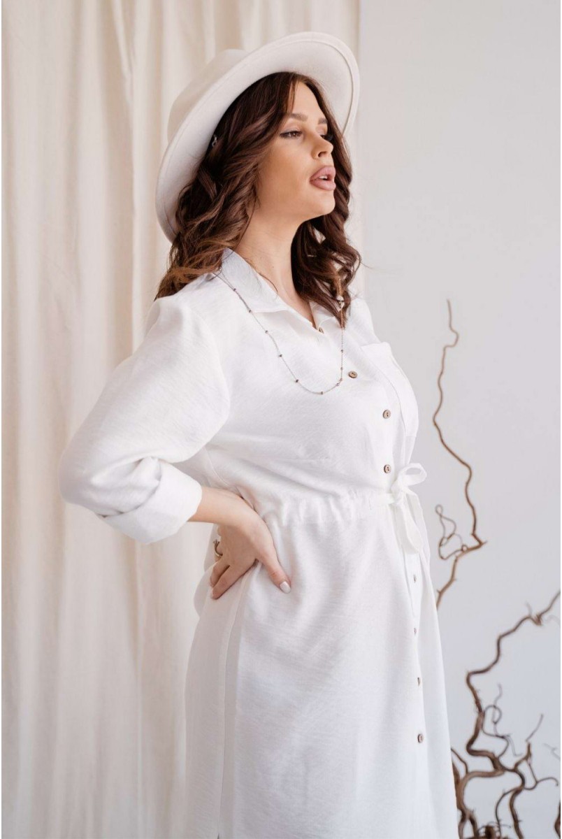 Платье 4300730 молочный для беременных и кормления