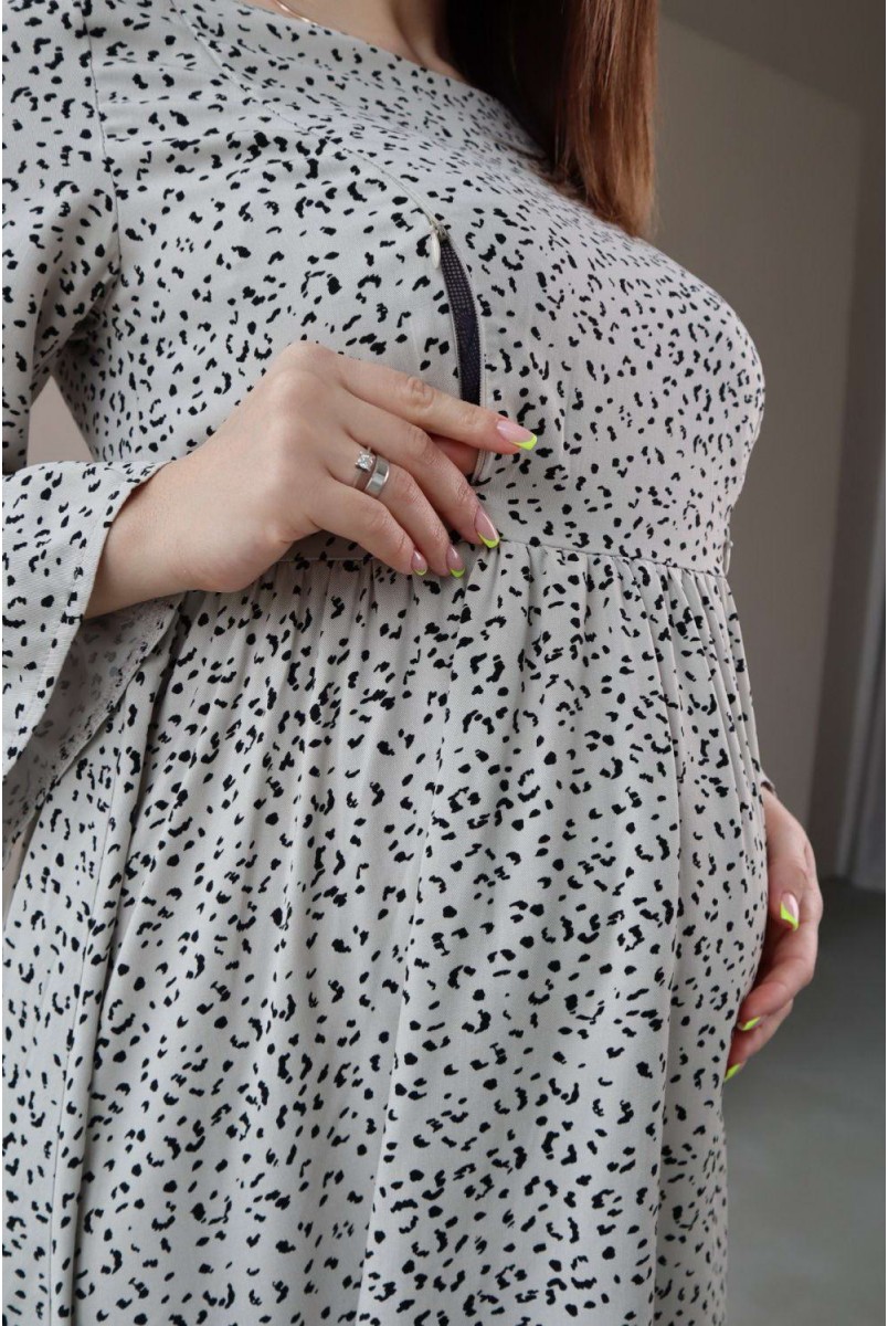 Платье 4291734 кремовый для беременных и кормления