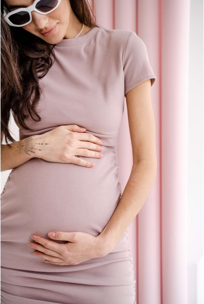 Платье 4315138 розовый для беременных и кормления
