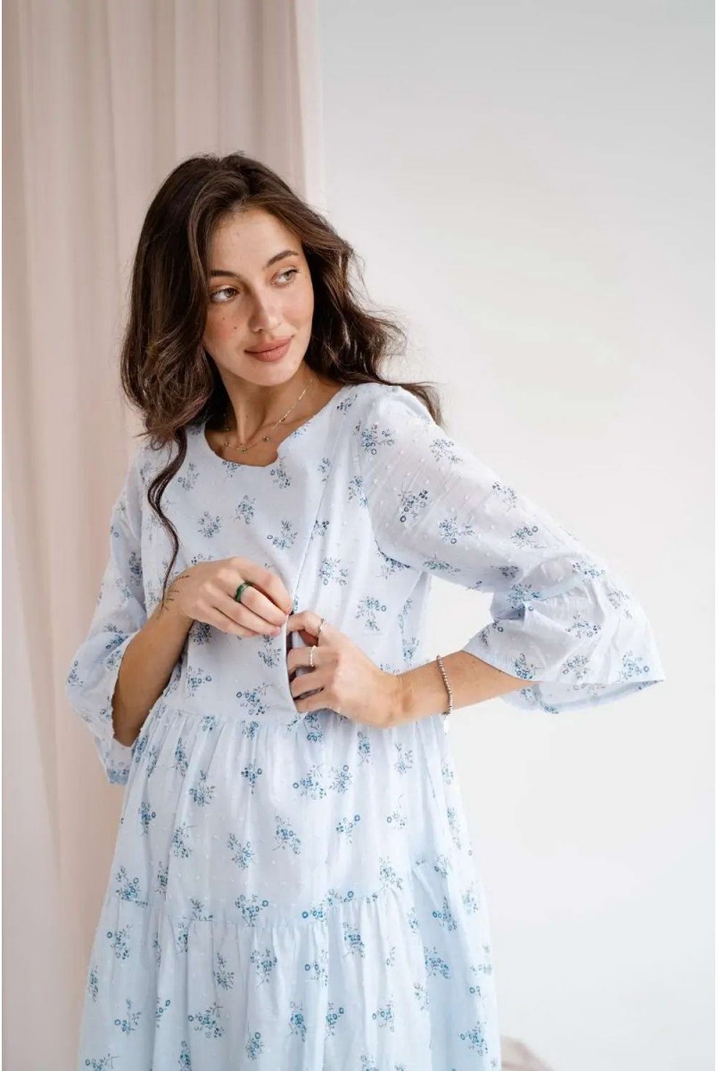 Платье для беременных и кормления To be 4250717 голубой