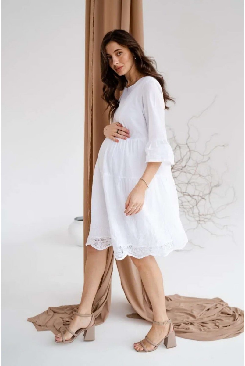 Платье для беременных и кормления To be 4250750 белый