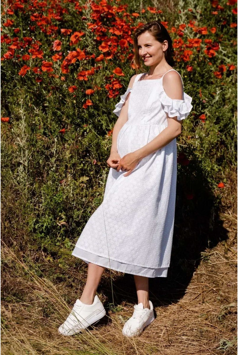 Платье для беременных и кормления To be 2710753 белый