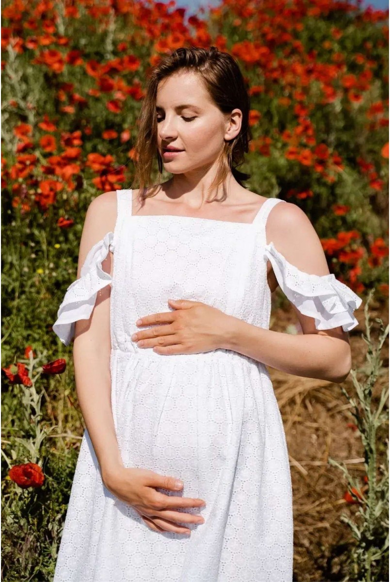 Платье для беременных и кормления To be 2710753 белый