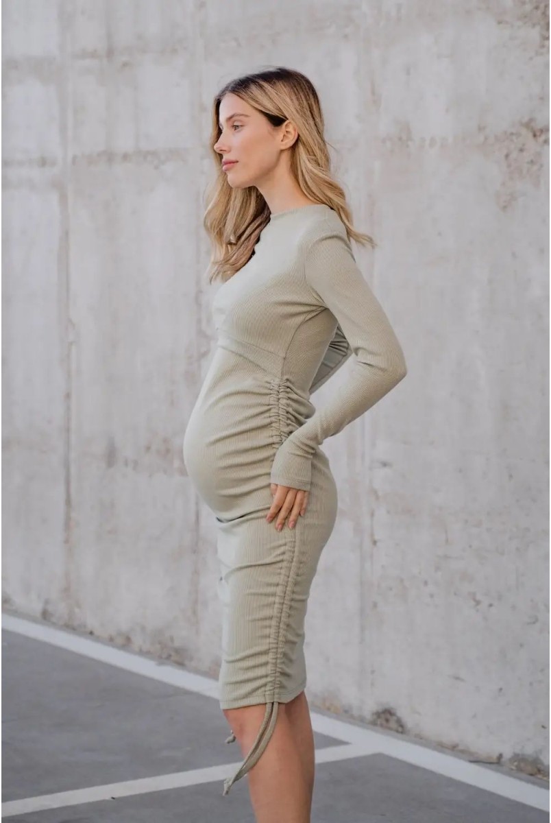 Платье для беременных и кормления To be 4288138 оливковый