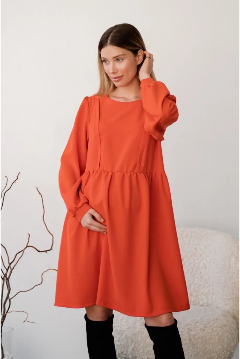 Платье для беременных и кормления To be 4369224 оранжевый