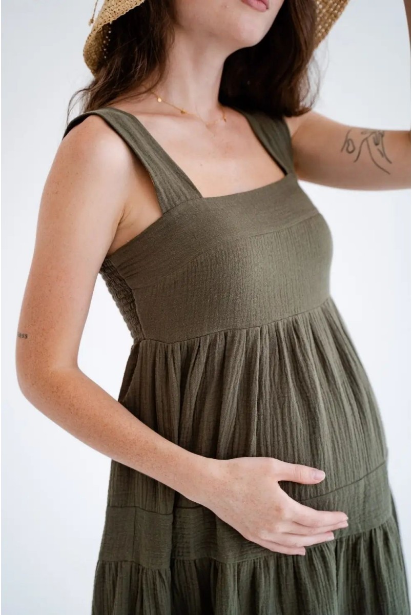 Платье для беременных To be 4323746 хаки