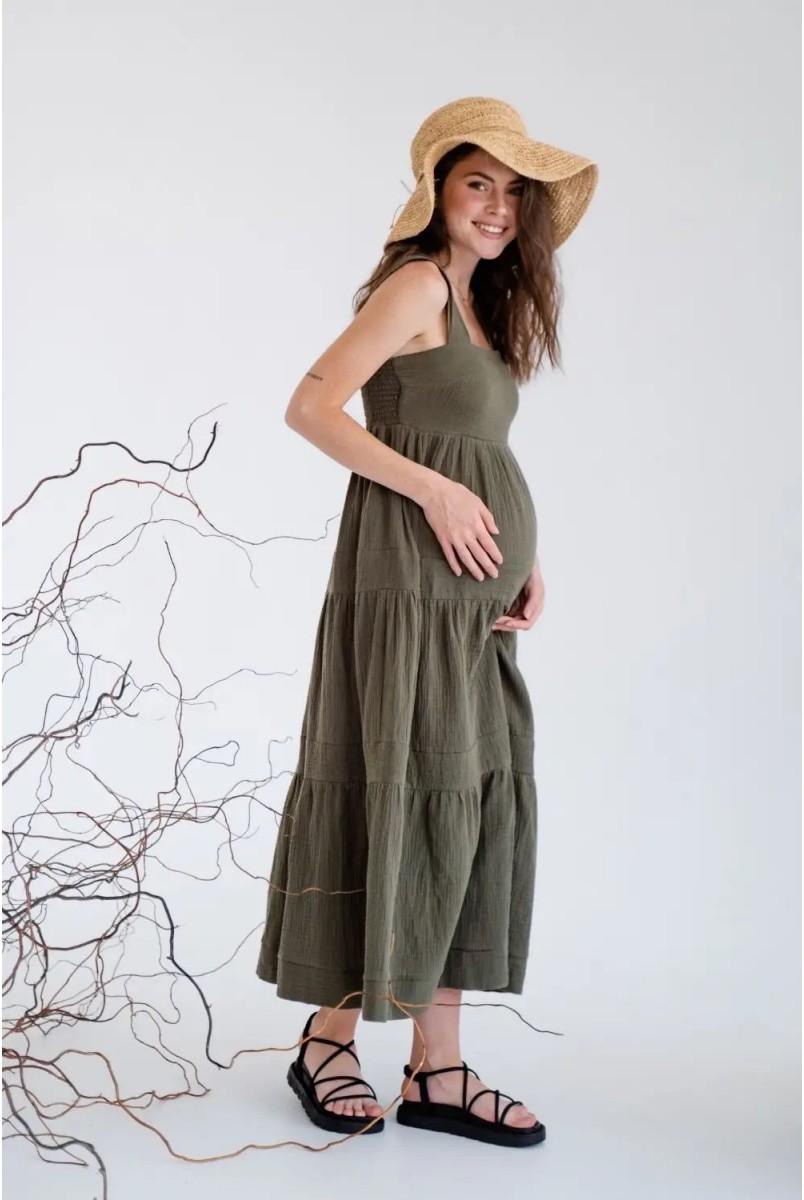 Платье для беременных To be 4323746 хаки