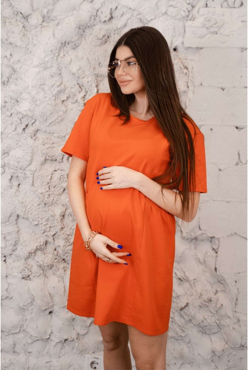Сукня 4242262 помаранчевий для вагітних і годування