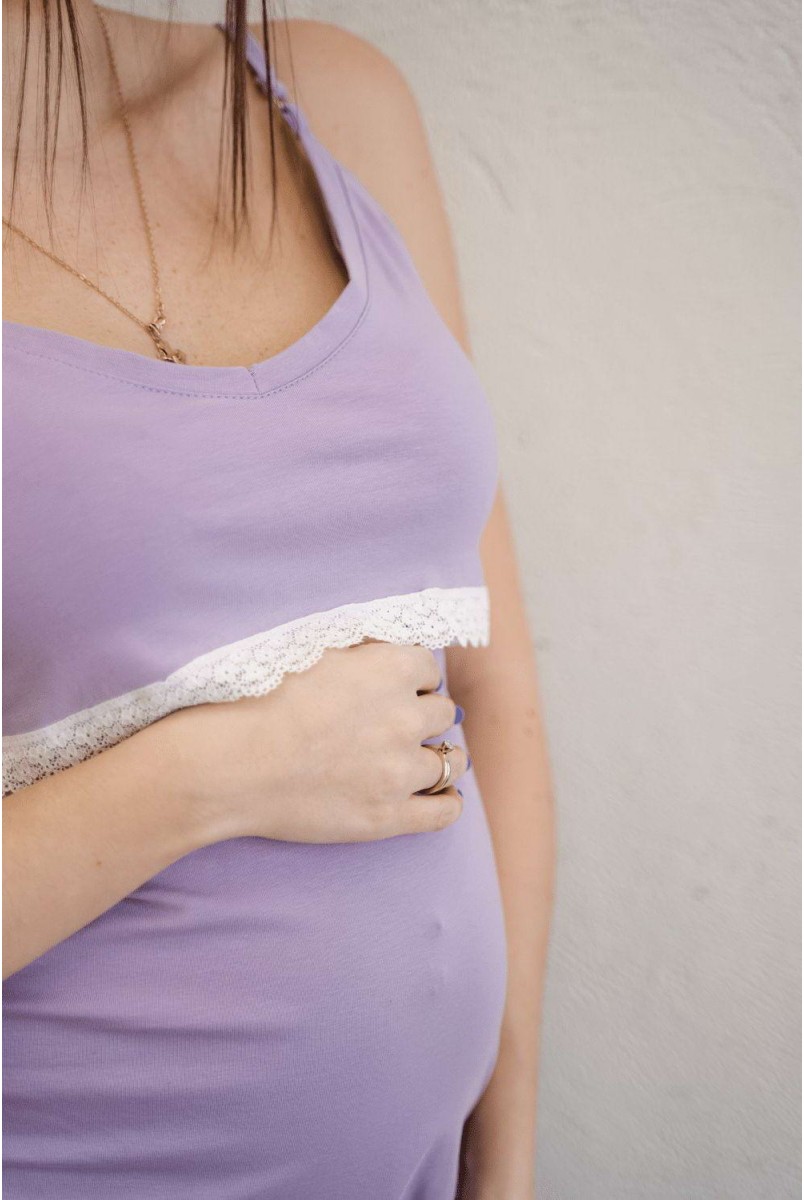 Сорочка 3059041 лавандовый для беременных и кормления