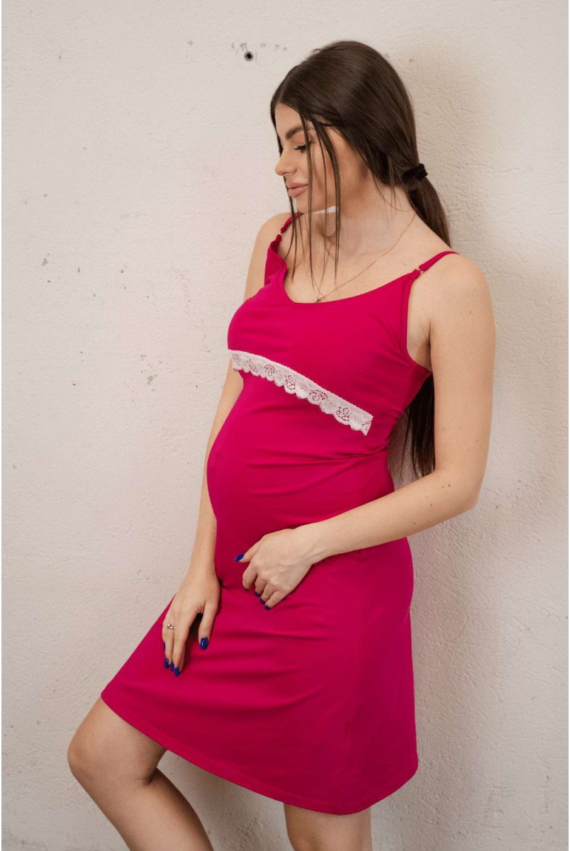 Сорочка 3059041 малиновая для беременных и кормления