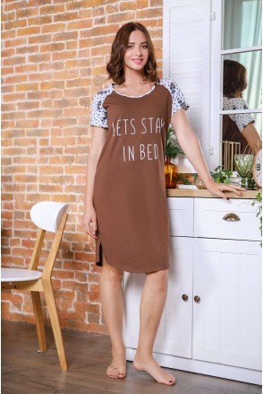 Сорочка 4103041-60 коричневый для беременных и кормления