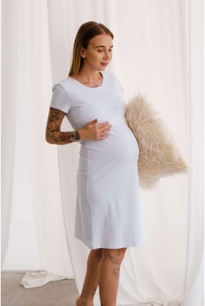 Сорочка 4138041 цветочно-белый для беременных и кормления