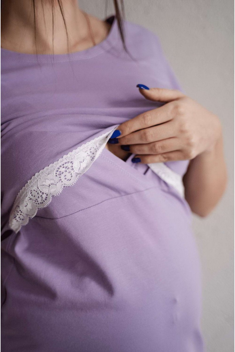Сорочка 4138041 лавандовый для беременных и кормления
