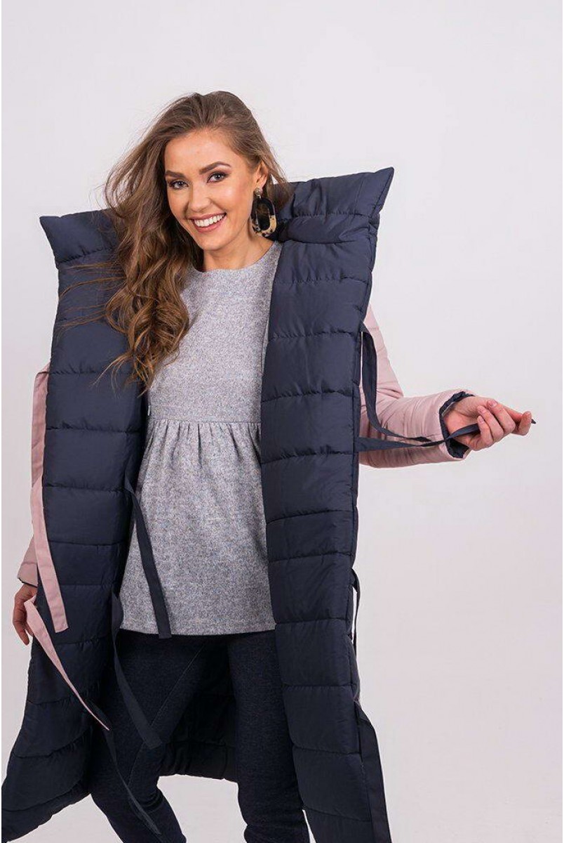 Зимняя куртка арт. 3146383 синий для беременных