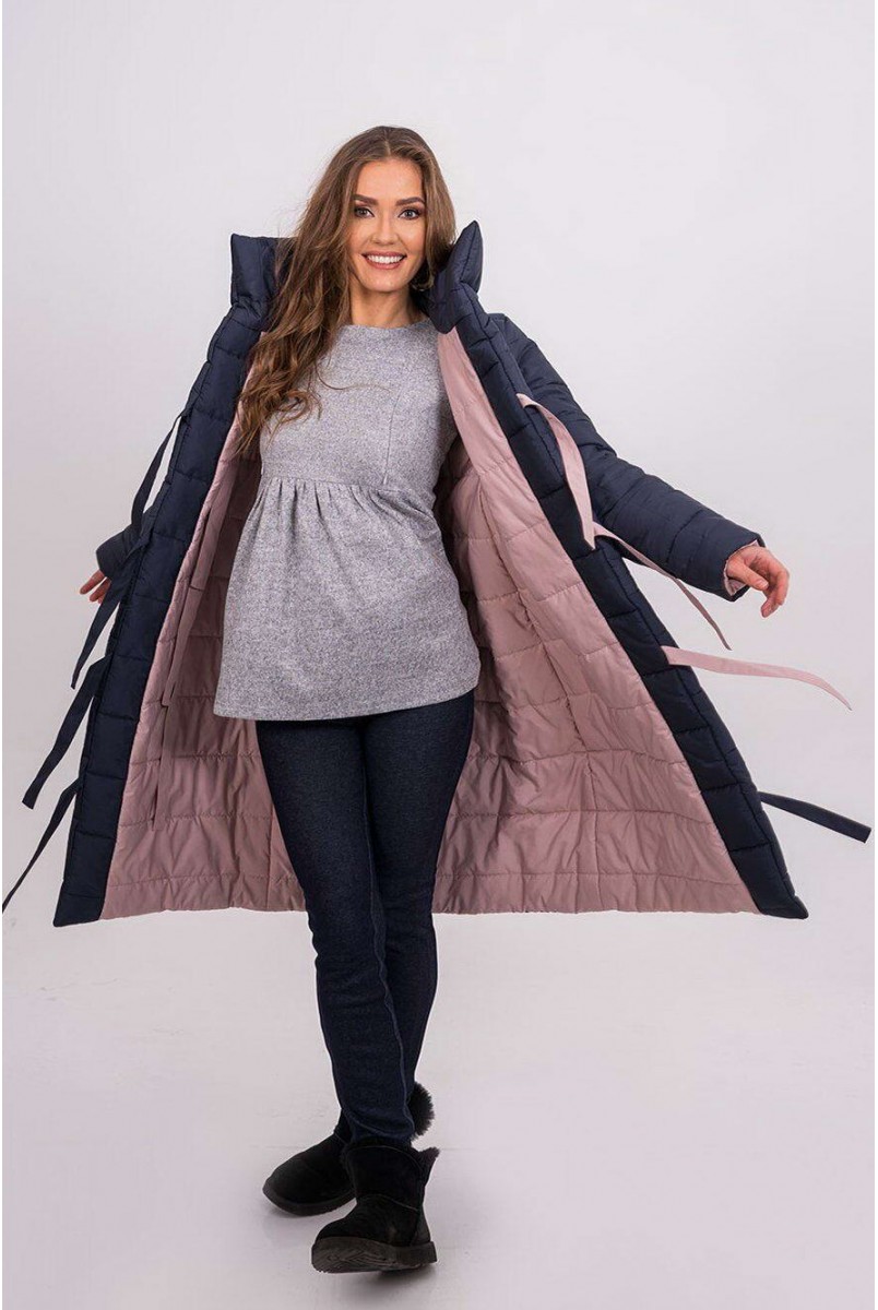 Зимняя куртка арт. 3146383 синий для беременных