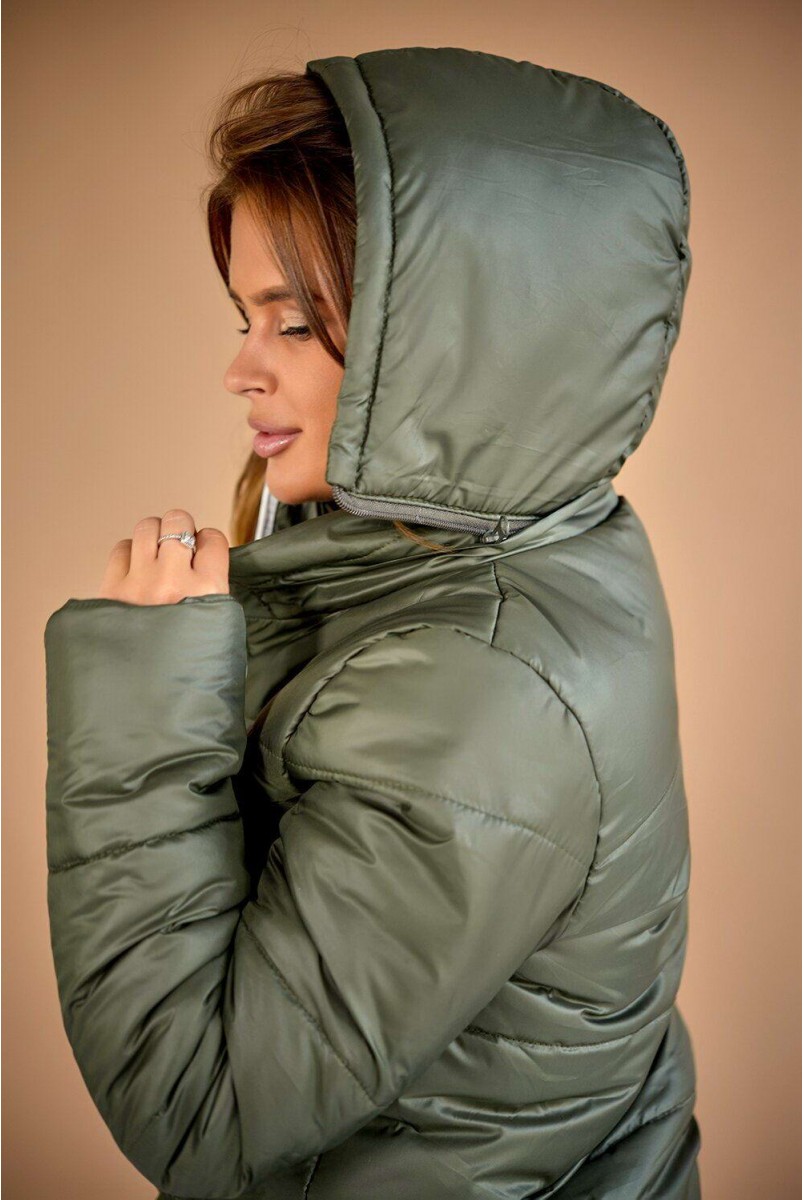 Зимова куртка арт. 3044273 хакі для вагітних
