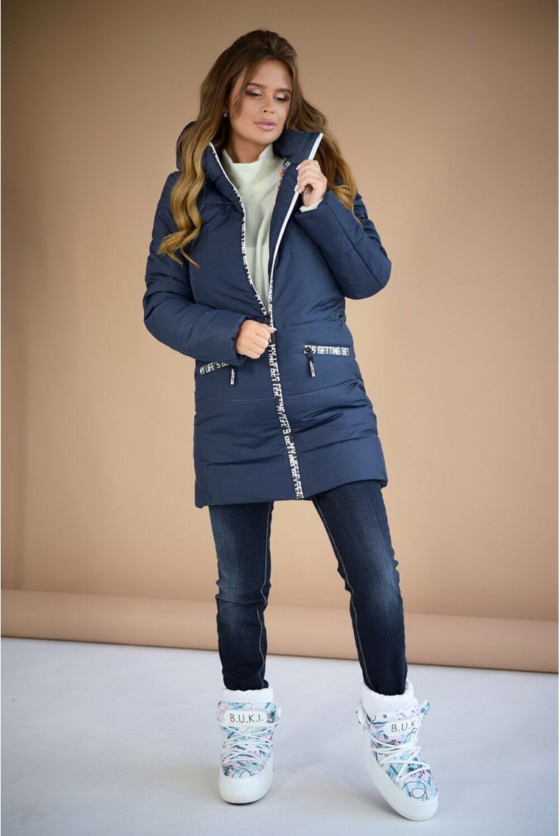 Зимняя куртка 3044272 темно-синий для беременных