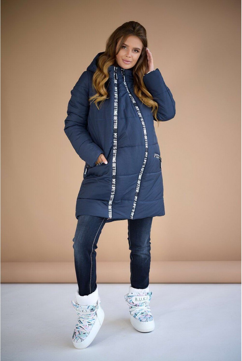 Зимняя куртка 3044272 темно-синий для беременных