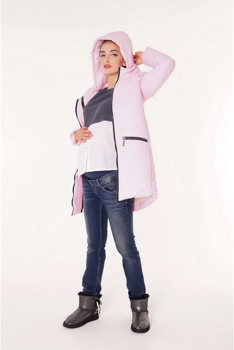 Зимова куртка 3044272 рожевий для вагітних