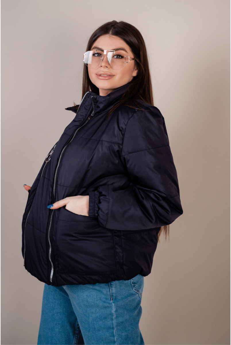 Демисезонная куртка 1462274 графитовый для беременных
