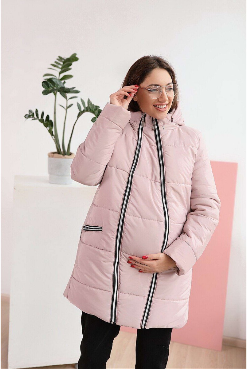 Зимняя куртка 3044274 пудра для беременных