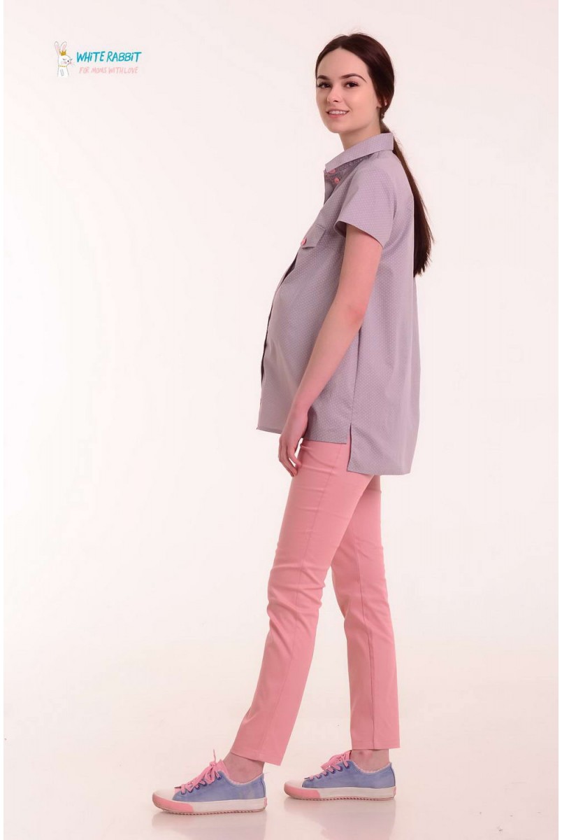 Рубашка Matata розовый горошек для беременных