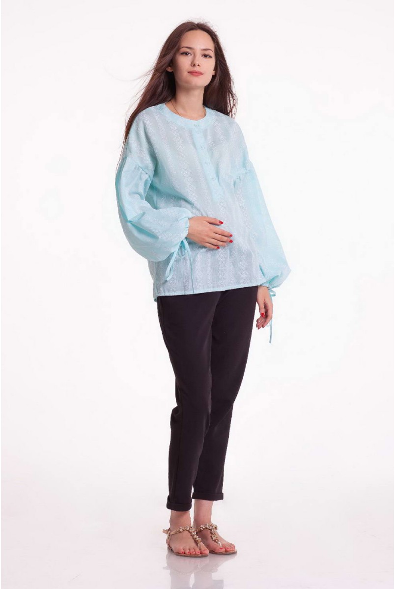 Блуза RUSTIC ніжно-ментоловий для вагітних та годування