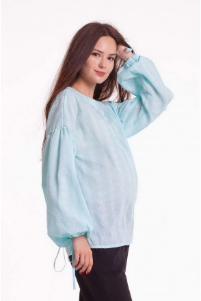 Блуза RUSTIC ніжно-ментоловий для вагітних та годування