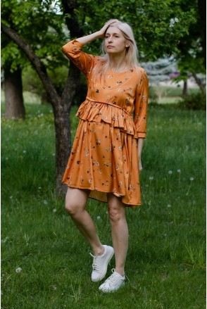 Платье INDY золотисто-оранжевый для беременных