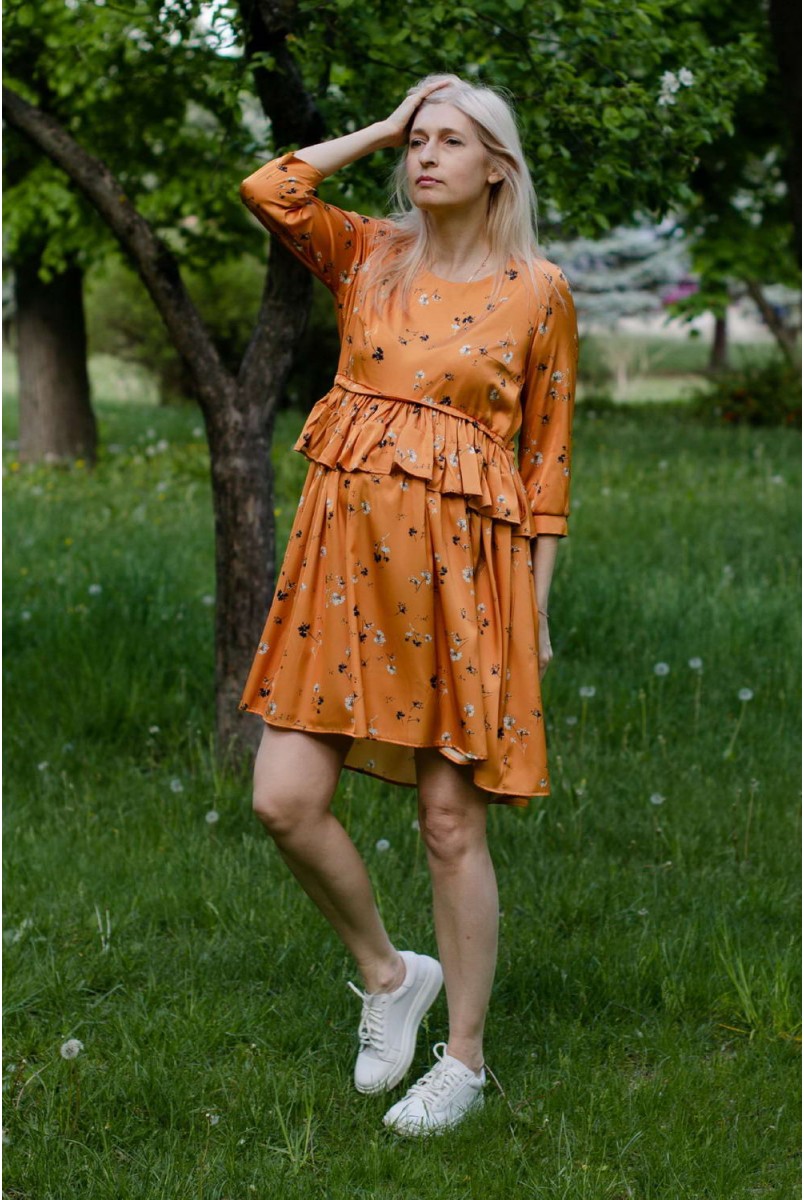 Сукня INDY золотисто-помаранчевий для вагітних