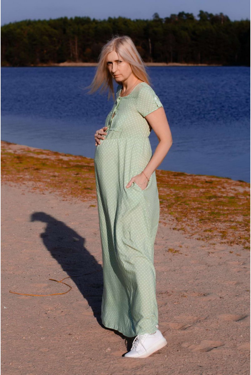 Платье CANDY нежно-мятный для беременных и кормления