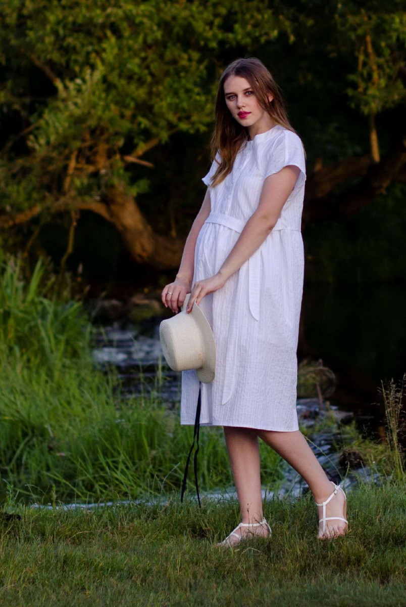 Сукня WHITE STORY білий для вагітних і годування