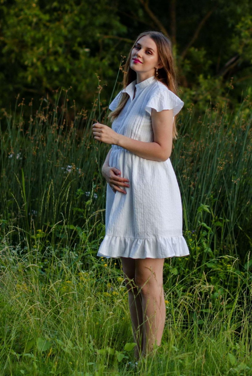 Платье KVITKA белый для беременных и кормления