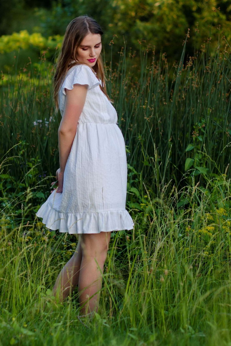 Сукня KVITKA білий для вагітних і годування