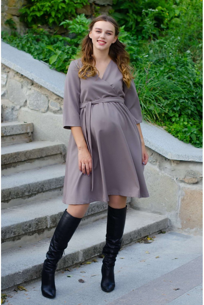 Сукня GLORIS світлий мокко для вагітних і годування