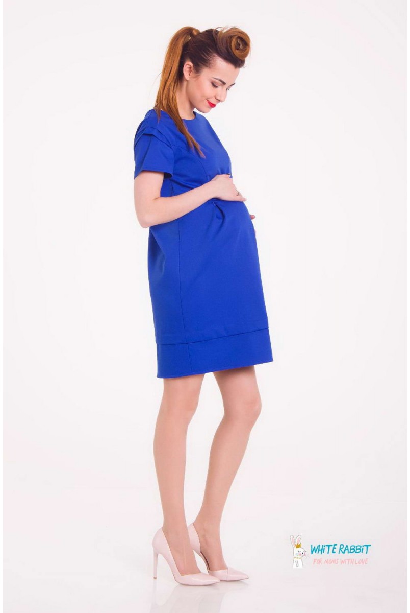 Платье Betty ярко-синий для беременных и кормящих
