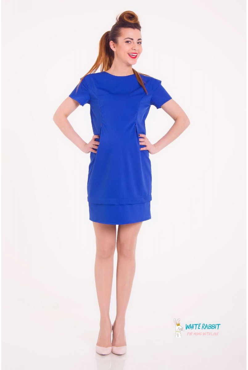 Сукня Betty яскраво-синій для вагітних і годування