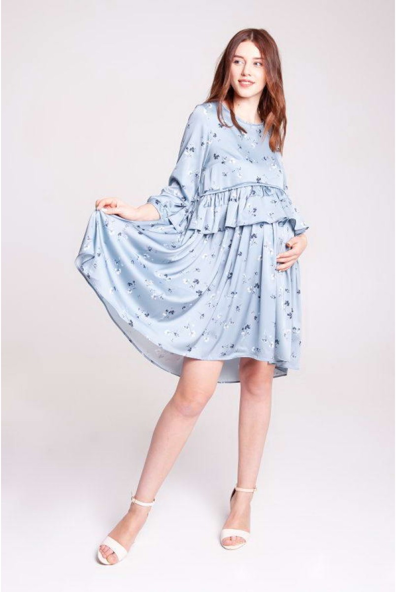Сукня INDY сріблясто-блакитний для вагітних