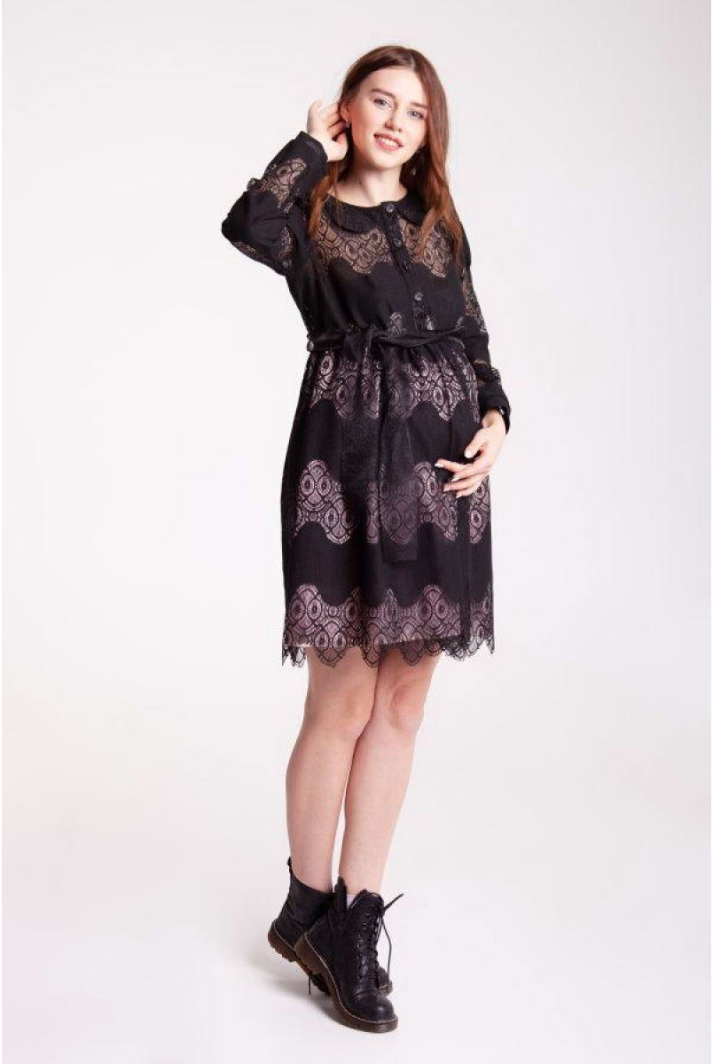 Платье BLANSH черный для беременных и кормящих