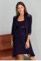Комплект Lace Баклажан (халат + ночная рубашка) для беременных и кормящих
