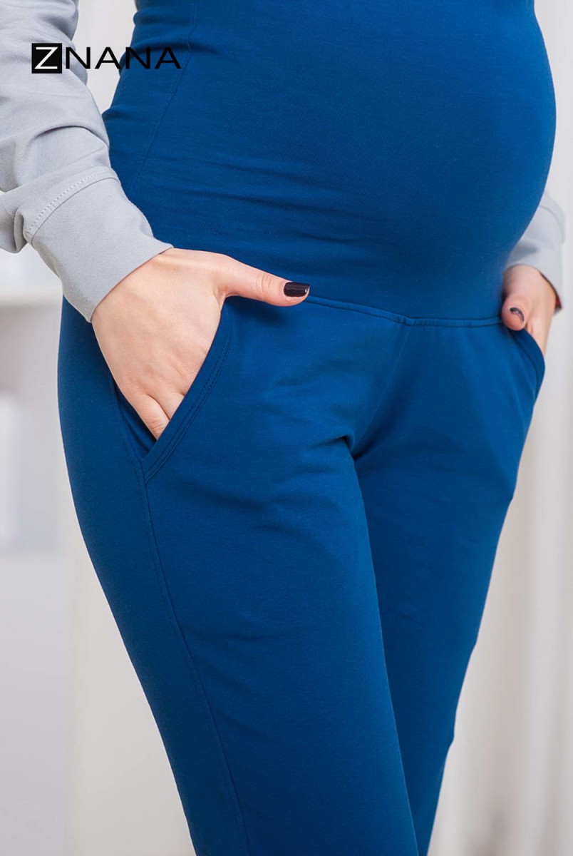 Костюм домашний NICE утепленный джинс/серый для беременных и кормящих мам